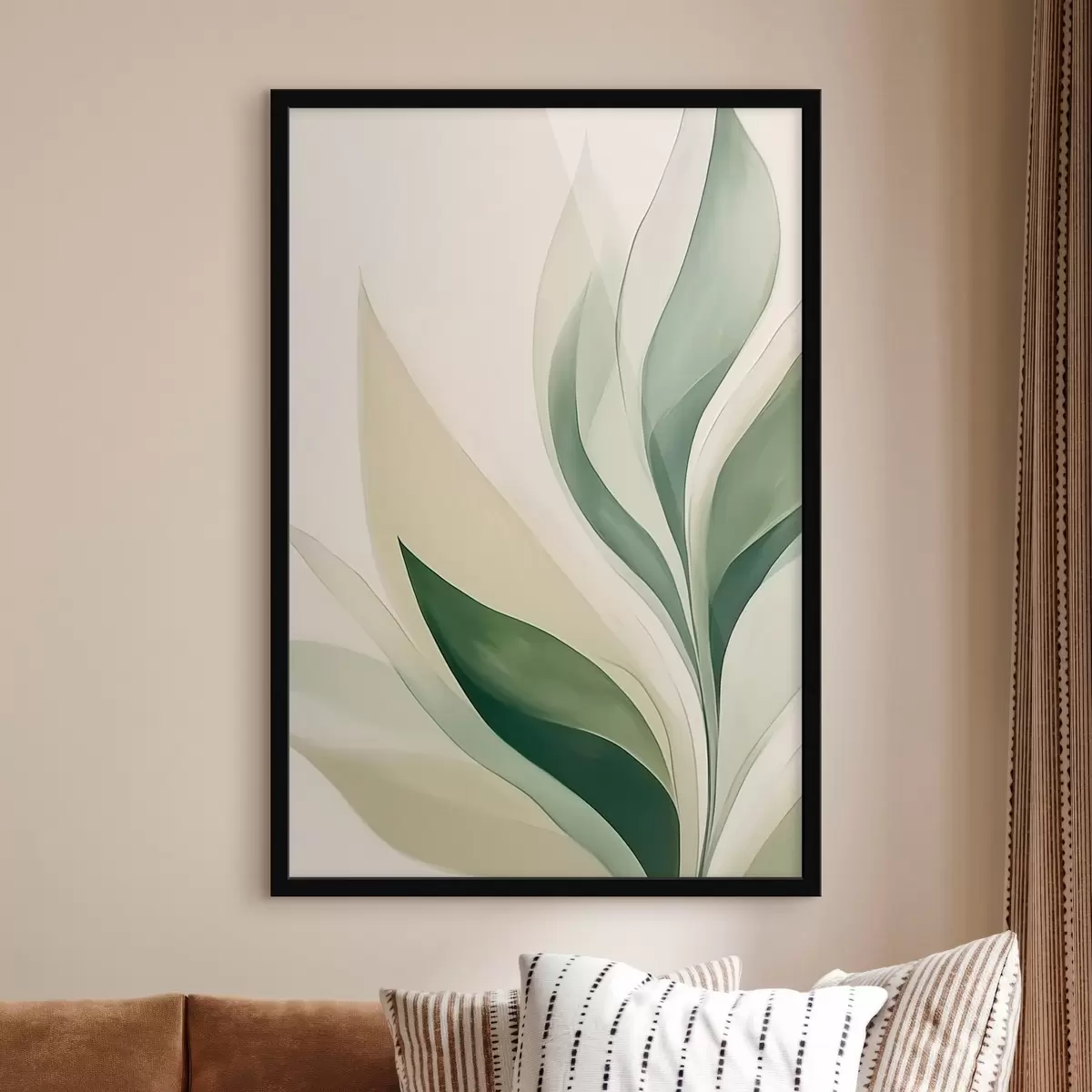 Poster Feuilles vertes abstraites f45831