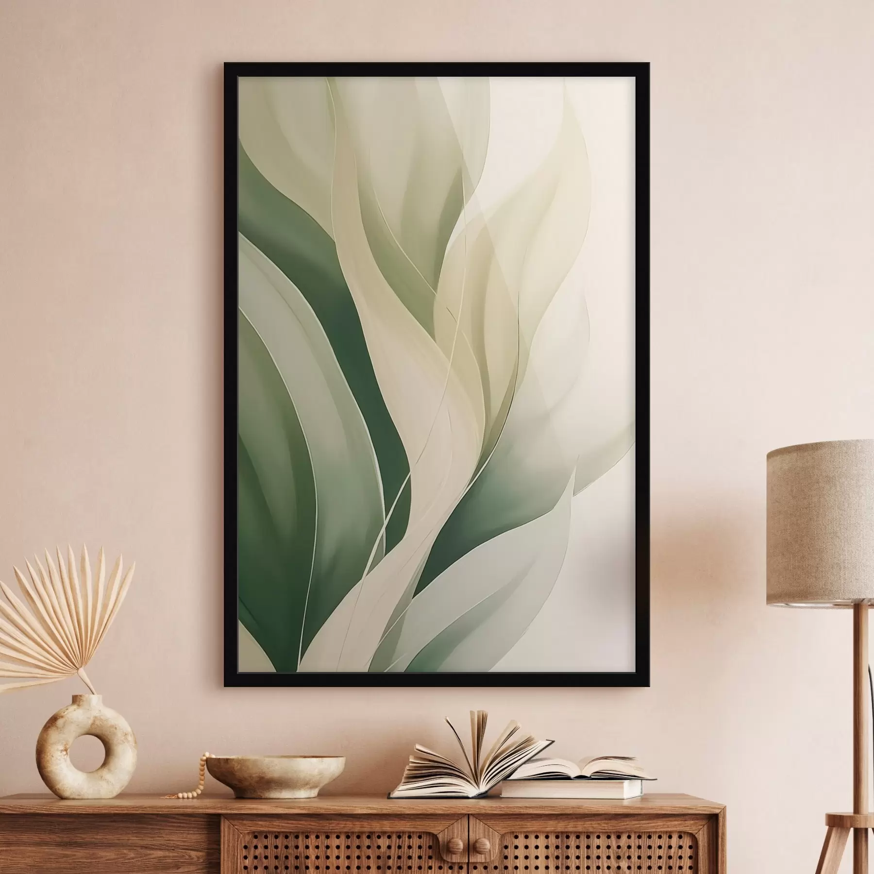 Papier peint Feuilles vertes abstraites f45832
