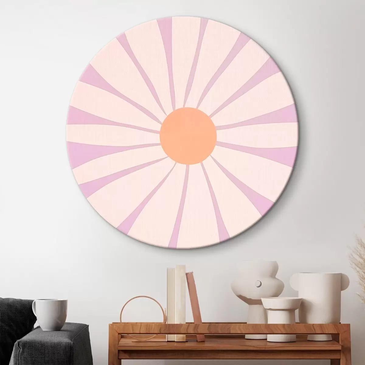 Tableaux rondes Grande marguerite r45827