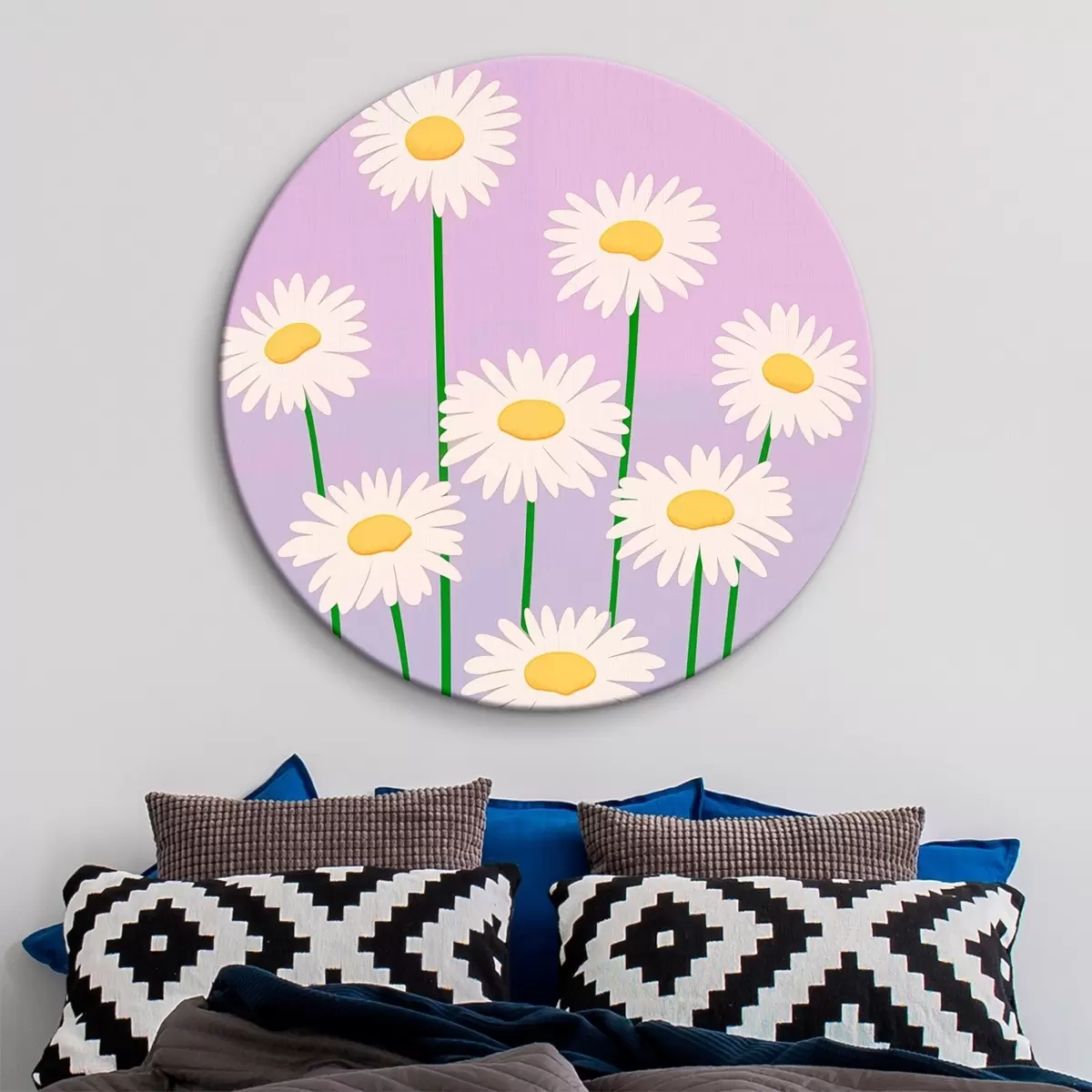 Tableaux rondes Bouquet de marguerites r45828