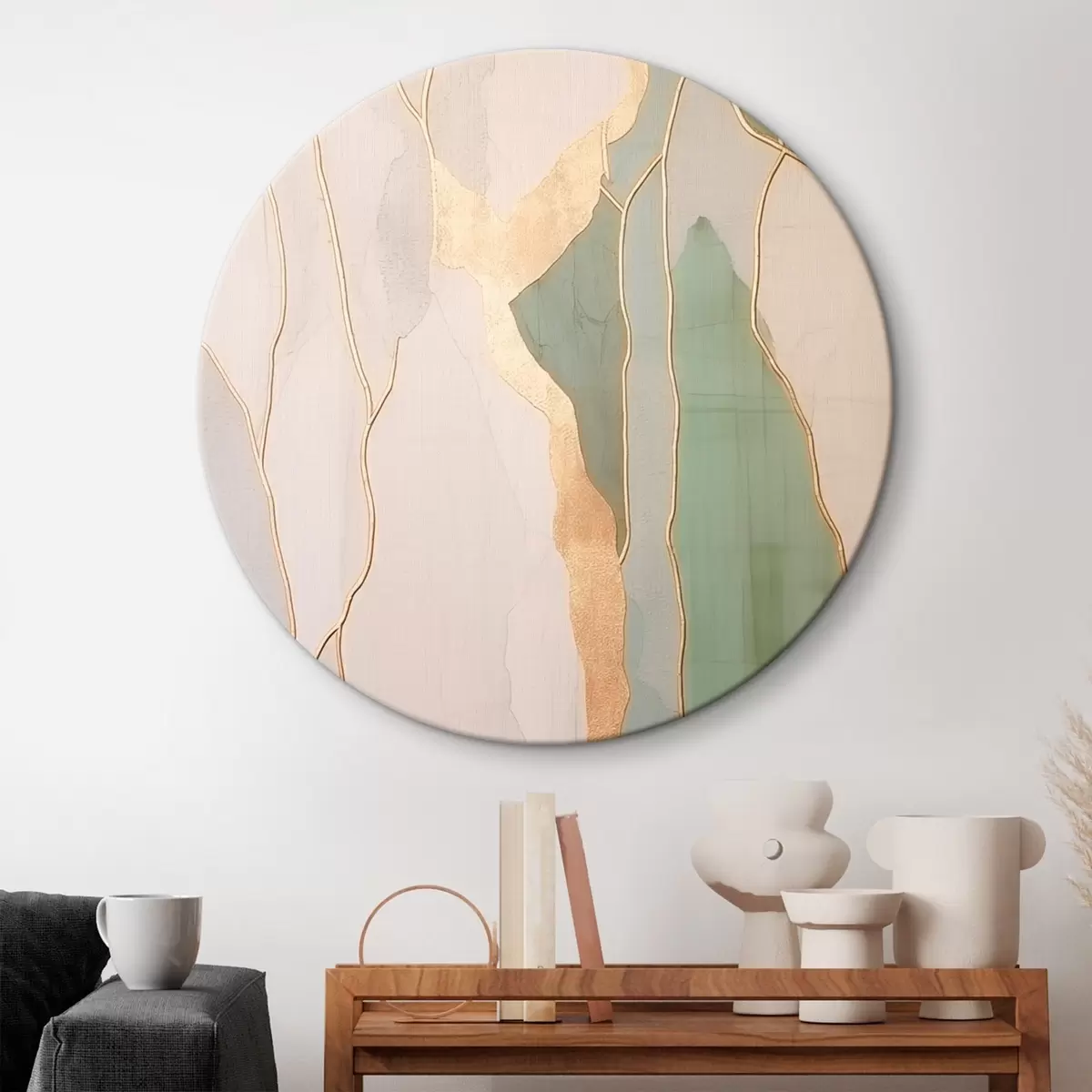 Tableaux rondes Lignes abstraites r45829