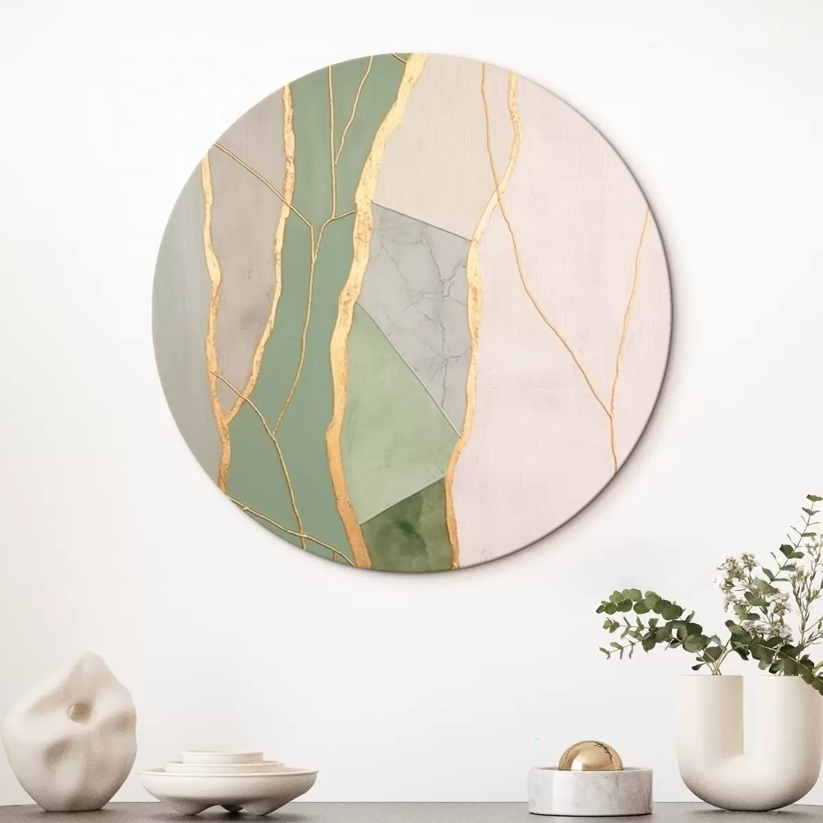 Tableaux rondes Lignes abstraites r45830