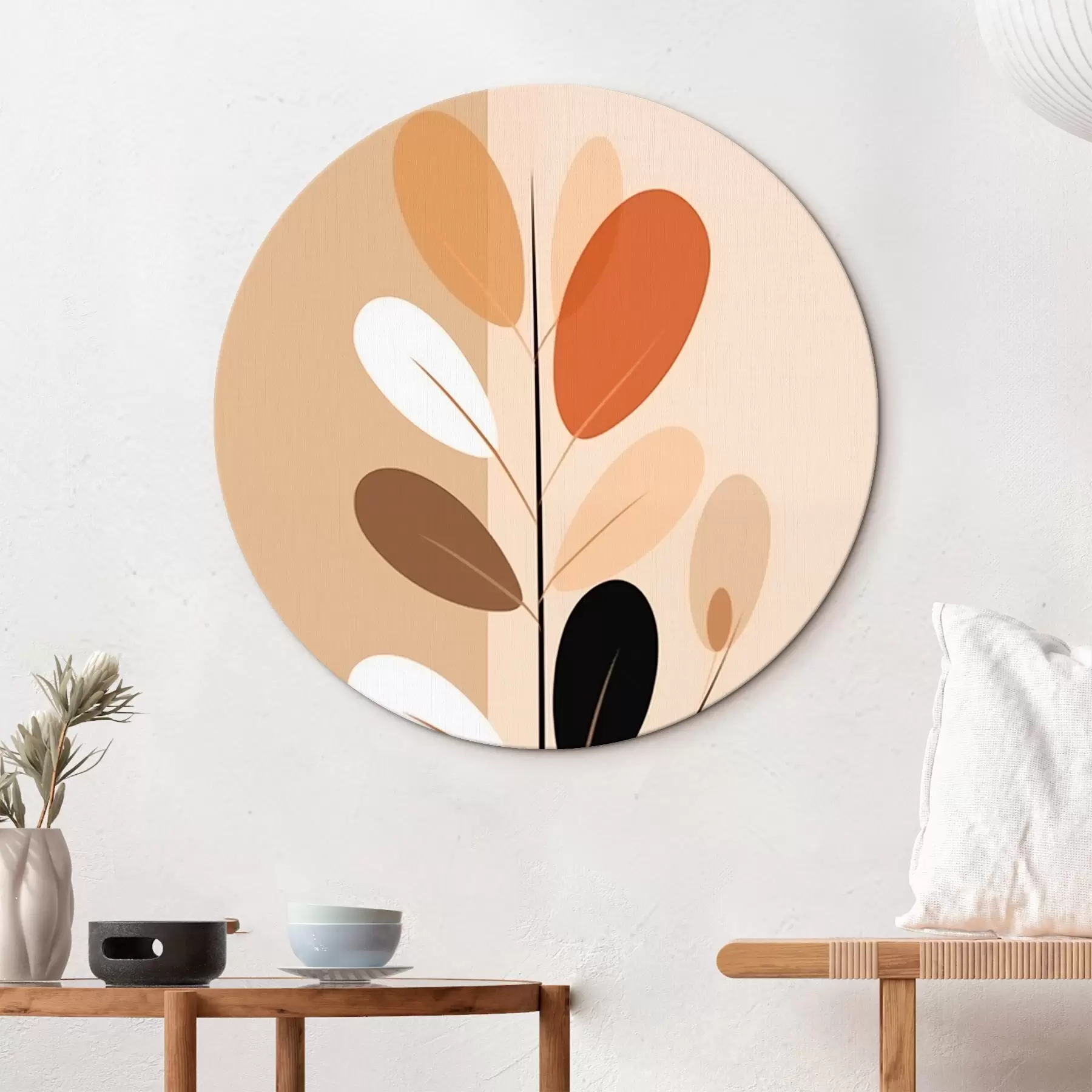 Tableau Branche minimaliste avec feuilles r45834
