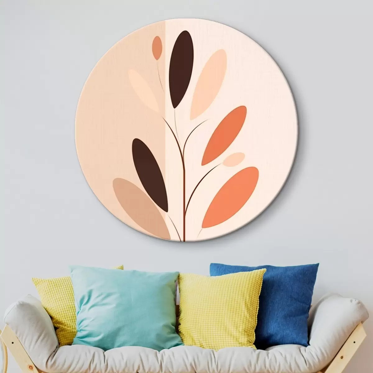 Tableaux rondes Branche abstraite r45835
