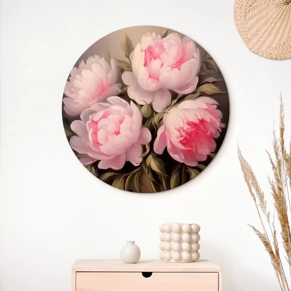 Tableaux rondes Pivoines r45846