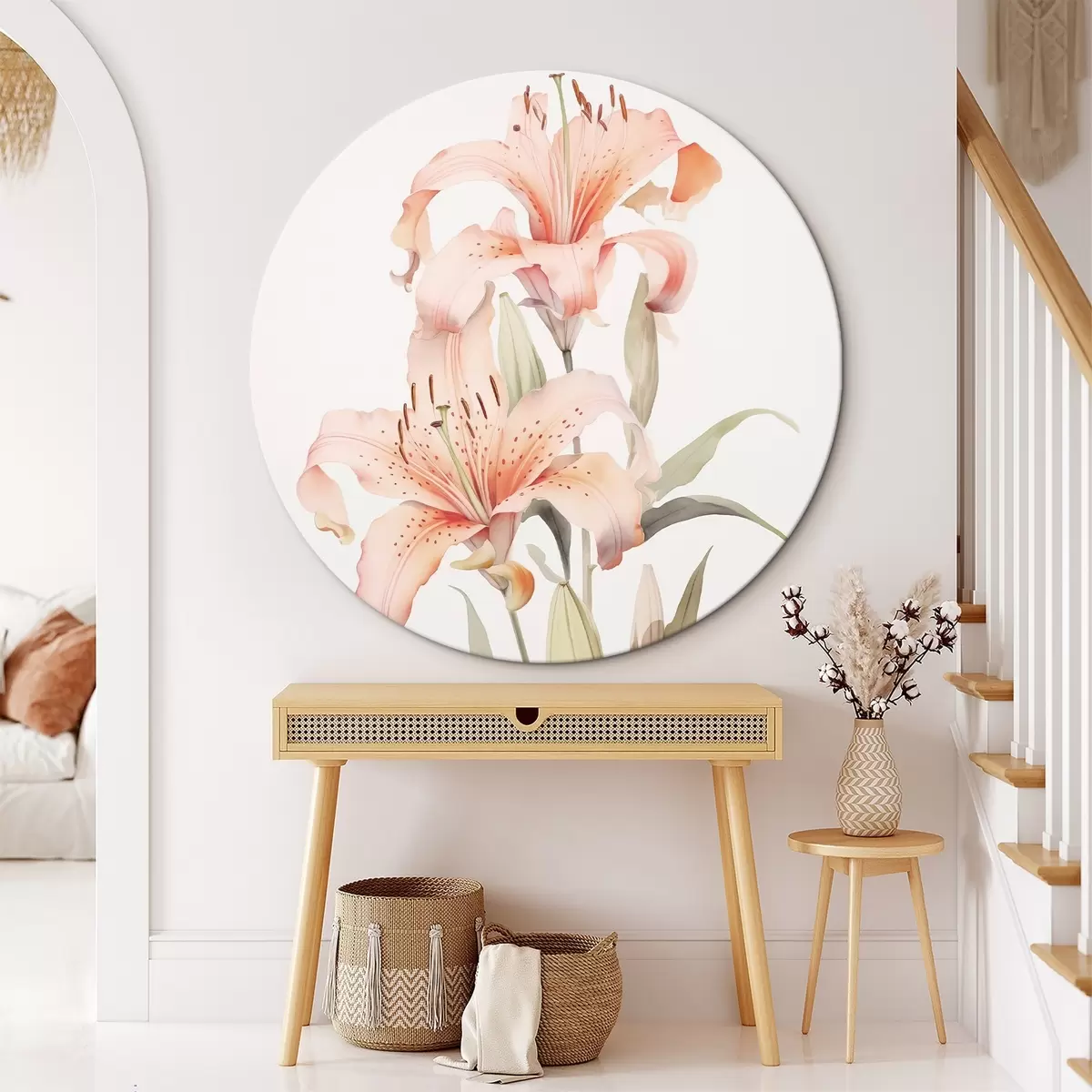 Tableaux rondes Lys r45915