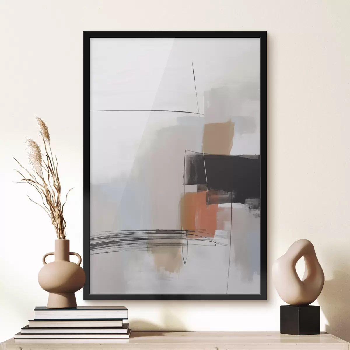 Poster Abstraction imitation de coups de pinceau f45919