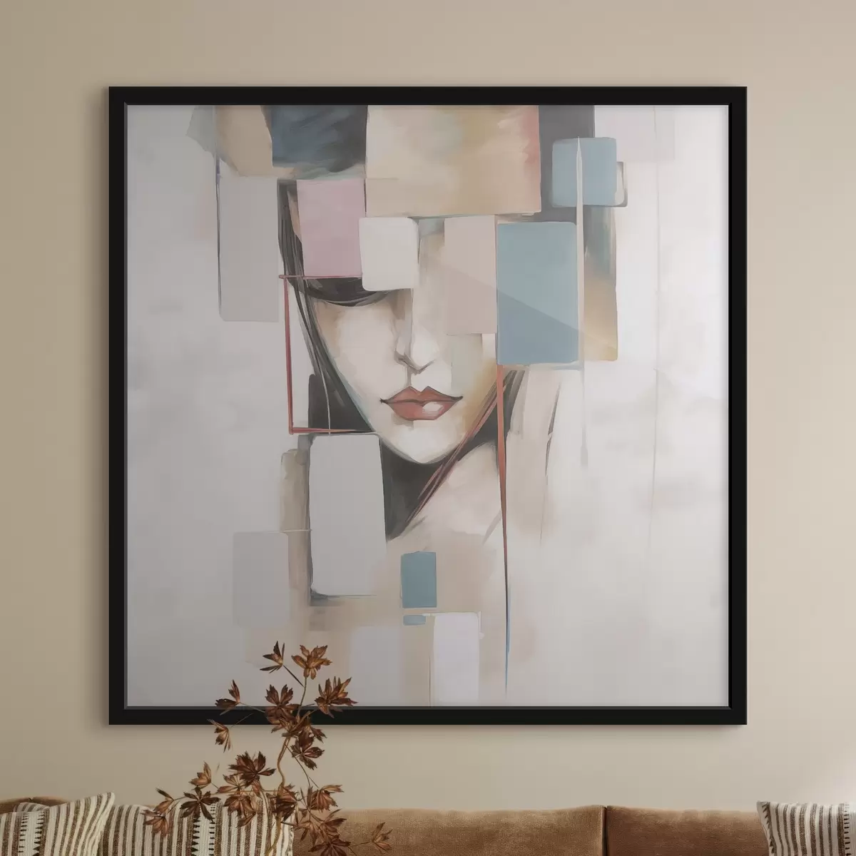 Poster Portrait abstrait imitation peinture f45920
