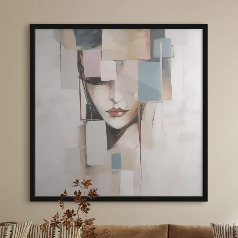 Papier peint Portrait abstrait imitation peinture f45920