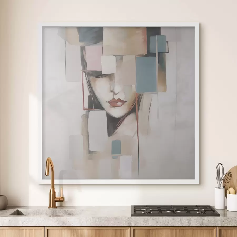 Papier peint Portrait abstrait imitation peinture f45920
