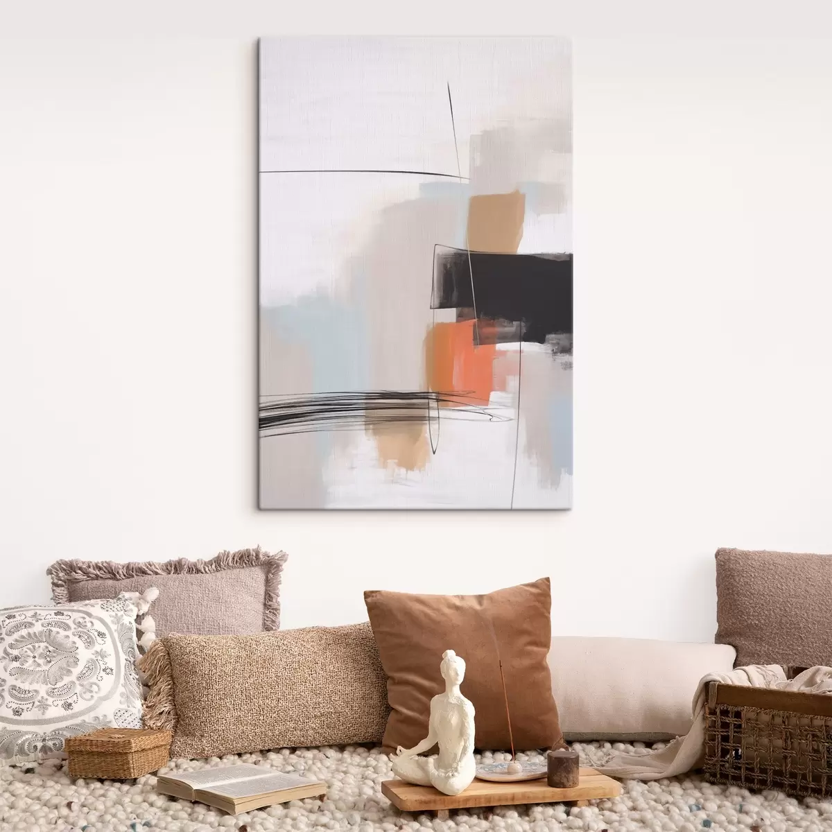 Tableau Abstraction imitation de coups de pinceau s45919