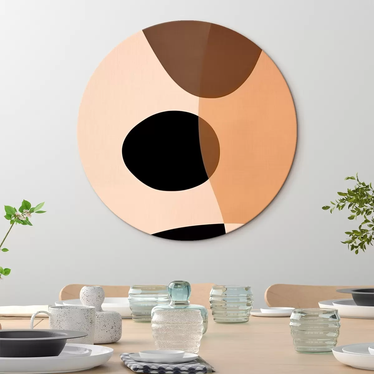 Tableaux rondes Abstraction r45838