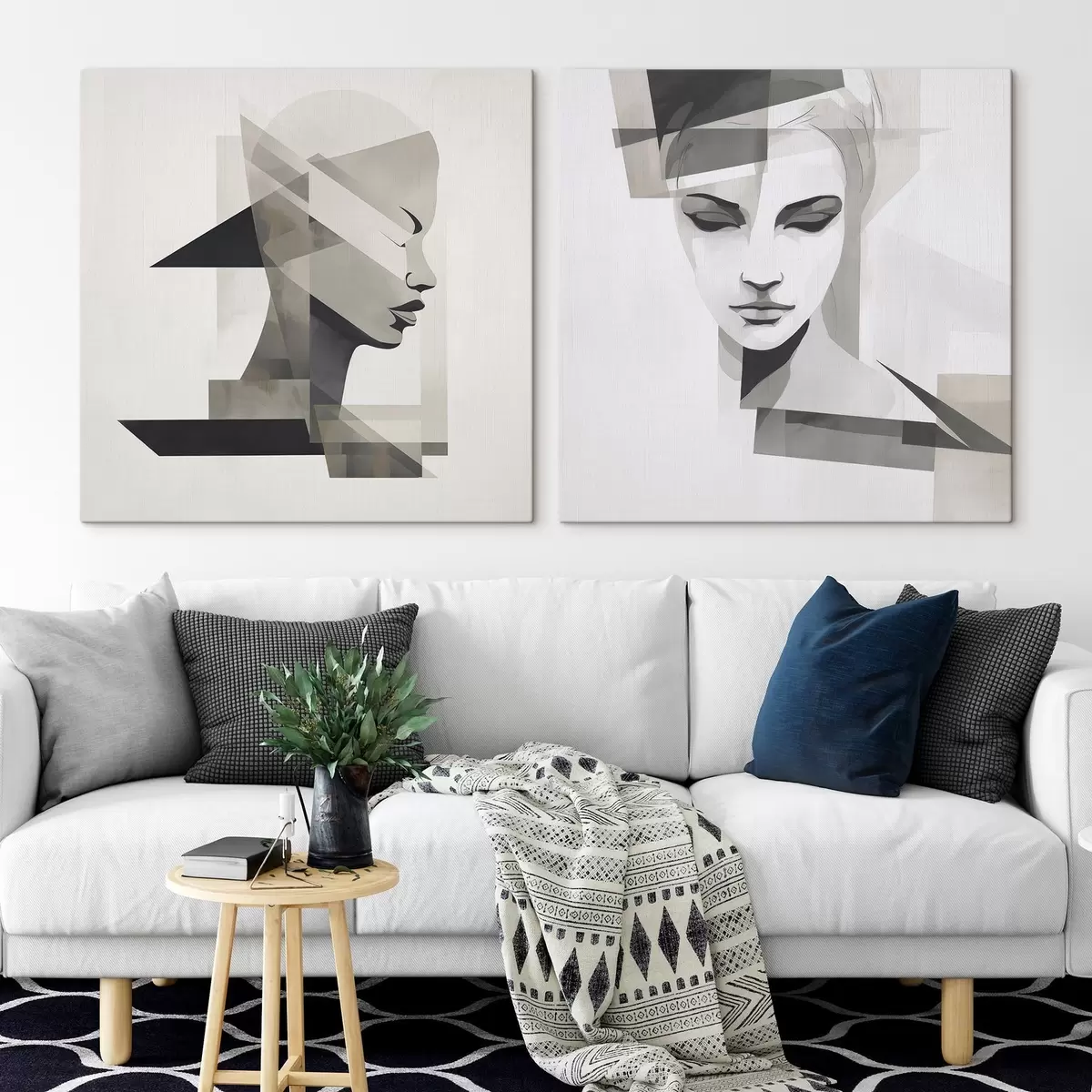 Tableau Portrait abstrait m00753