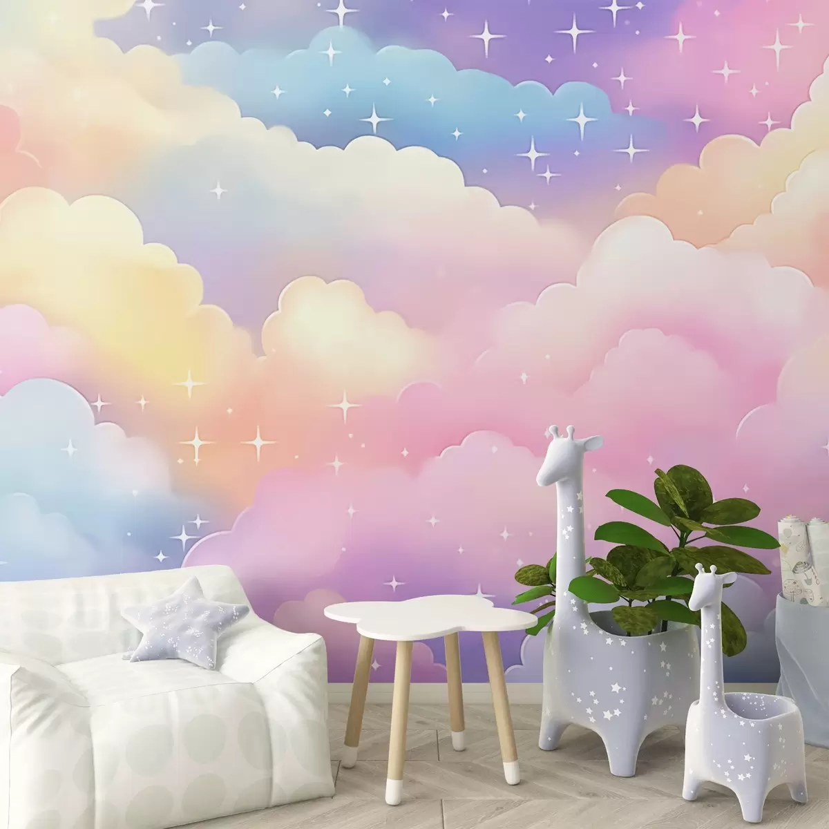 Papier peint Ciel de nuages sucrés w04585