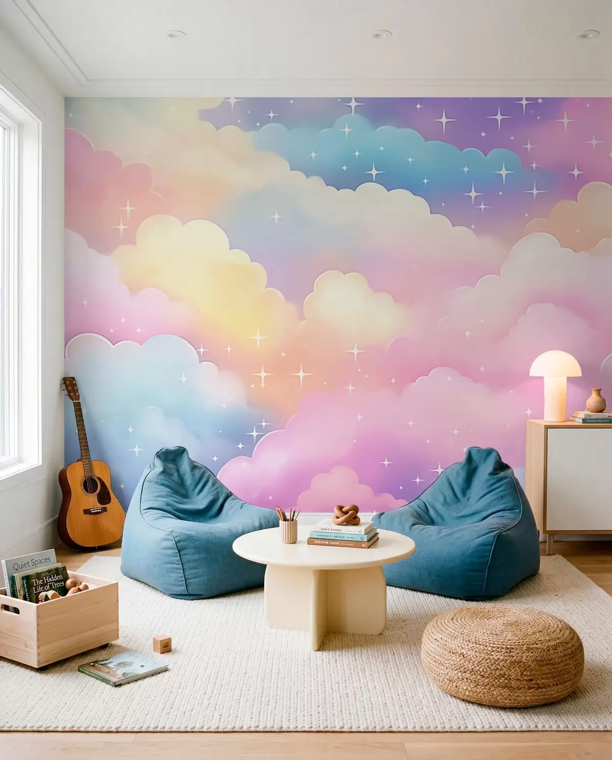 Papier peint Ciel de nuages sucrés w04585
