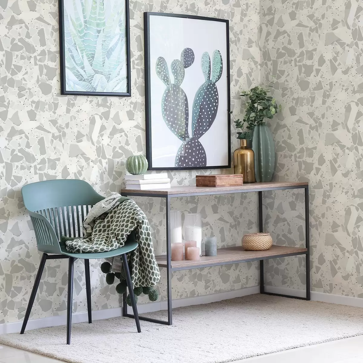 Papier peint Verre brisé a00533