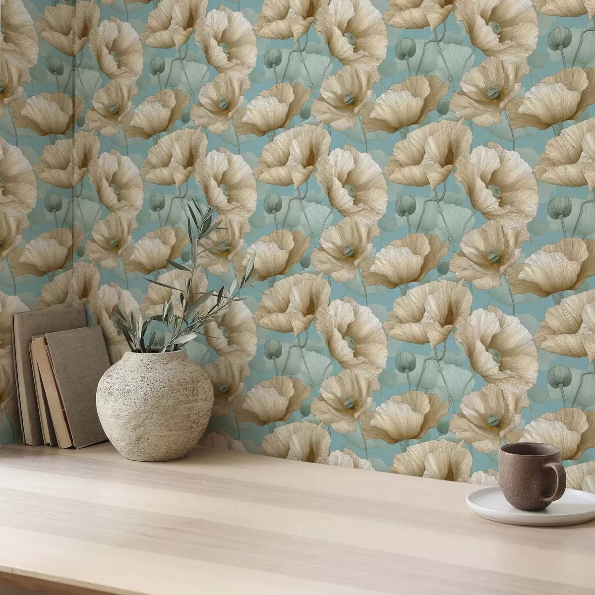 Papier peint Grandes fleurs a00539