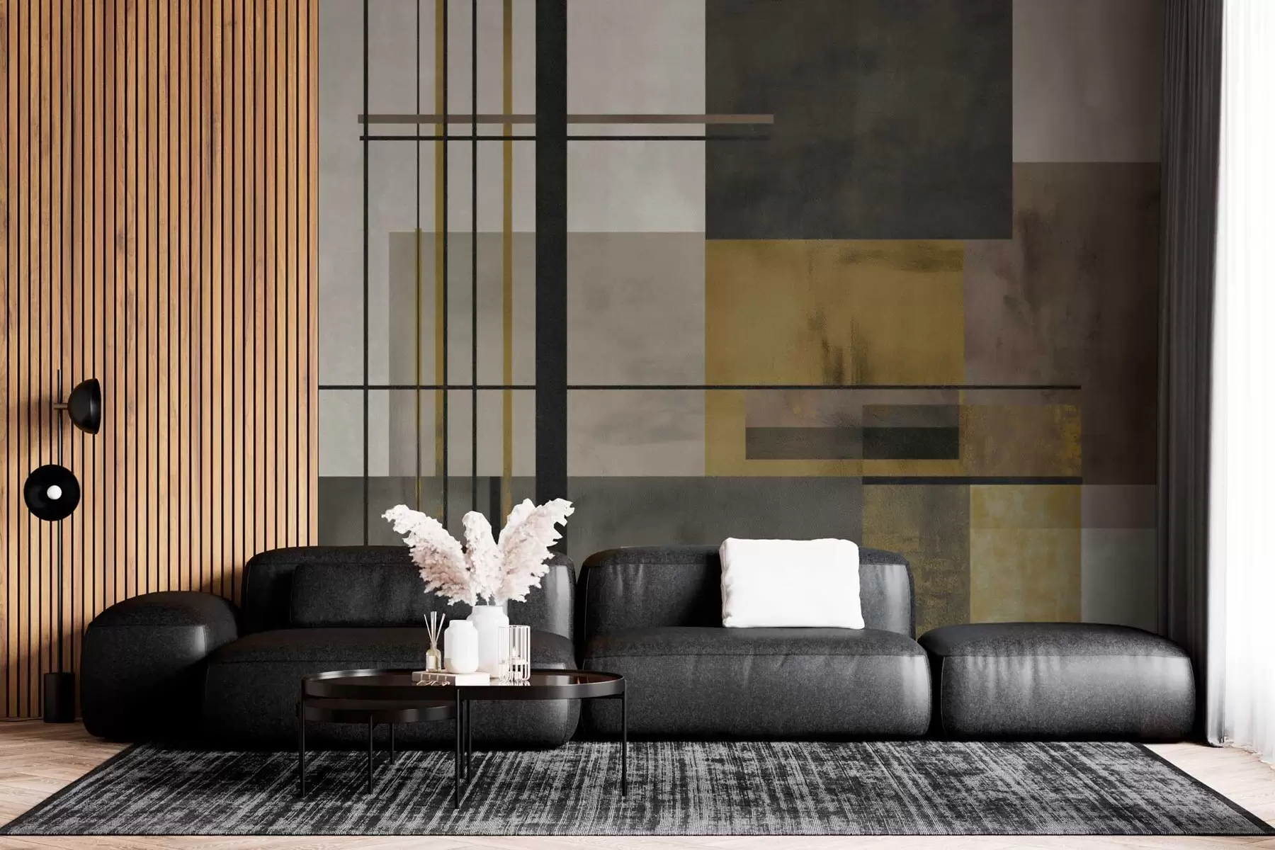 Papier peint géométrie abstraite w04502