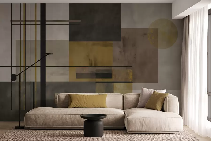 Papier peint géométrie abstraite w04502