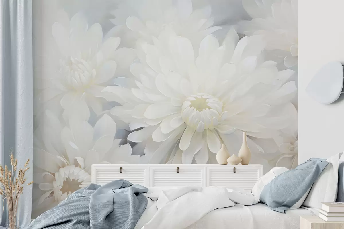 Papier peint Chrysanthèmes w04596