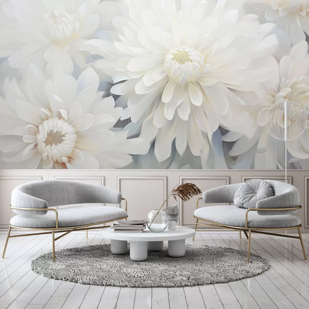 Papier peint Chrysanthèmes w04596