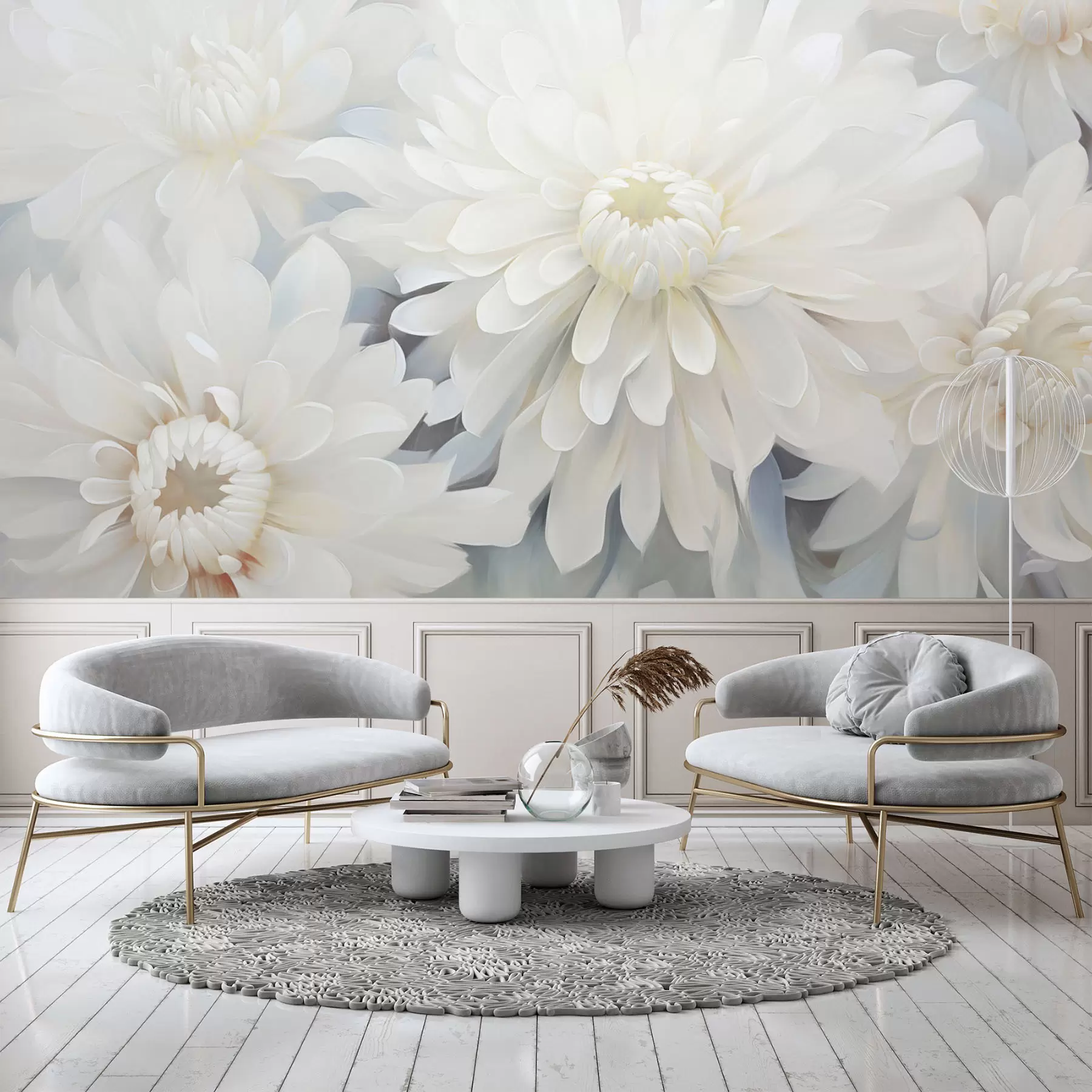 Papier peint Chrysanthèmes w04596