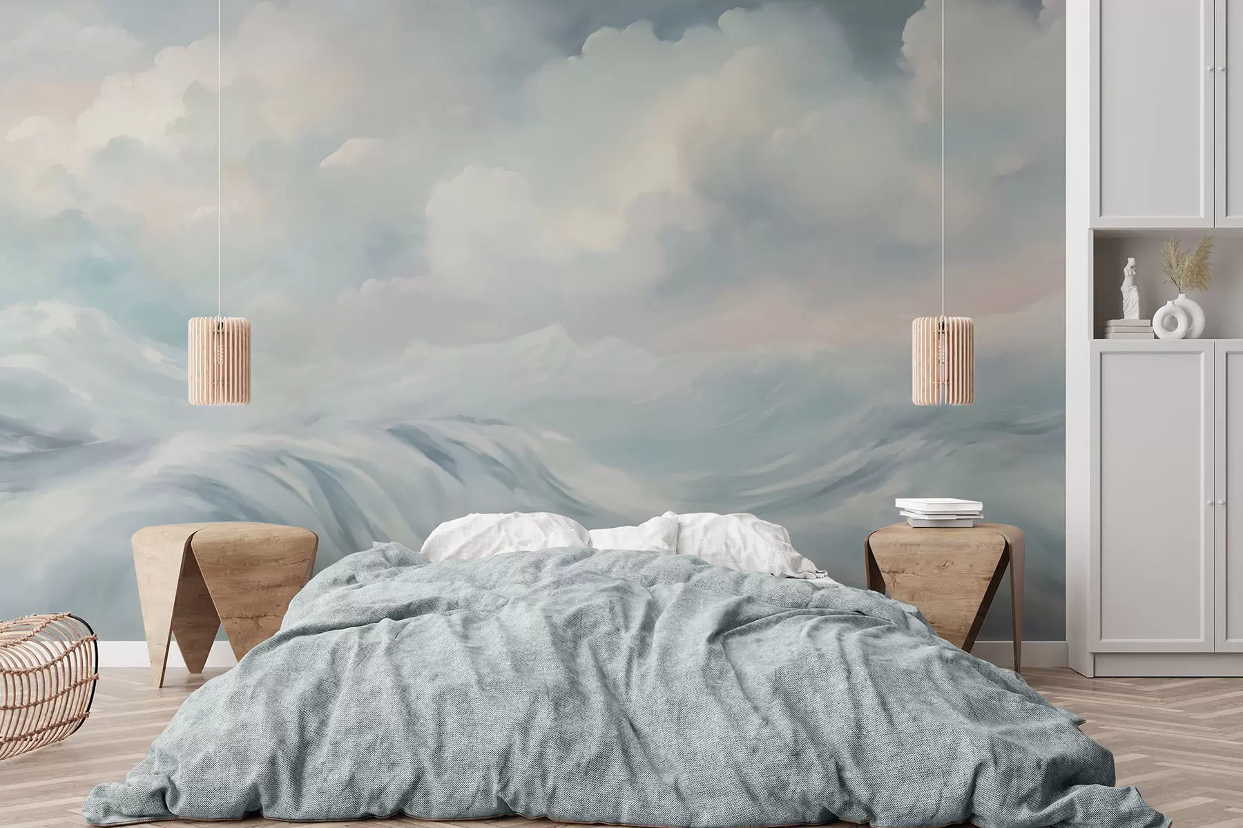 Papier peint Nuages et mer w04598