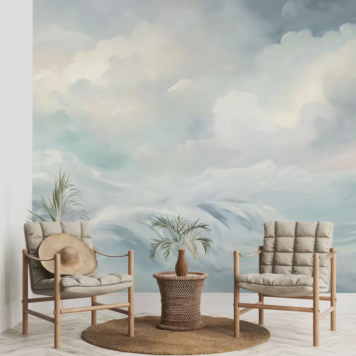 Papier peint Nuages et mer w04598