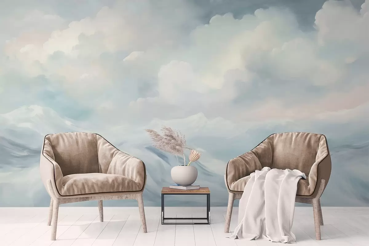 Papier peint Nuages et mer w04598