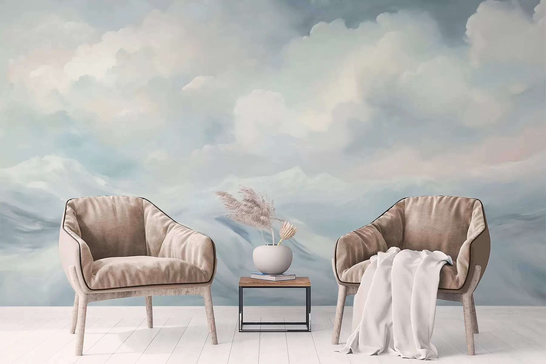 Papier peint Nuages et mer w04598