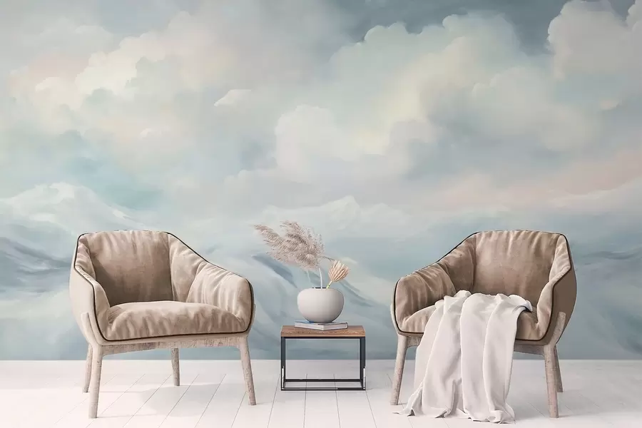 Papier peint Nuages et mer w04598