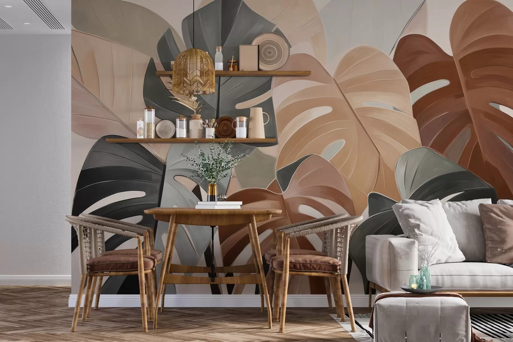 Papier peint Rythme feuillu w04568v2