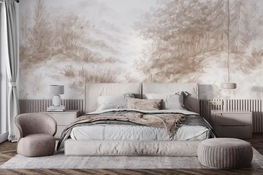 Papier peint Contours colorés w04572v1