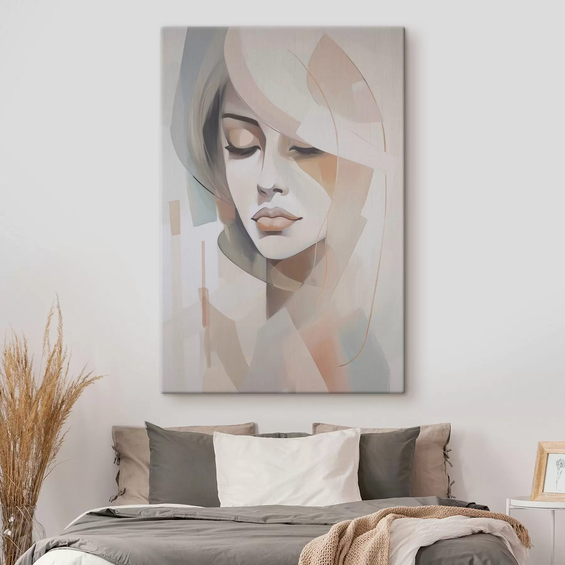 Tableau Portrait abstrait d'une jeune fille s45972
