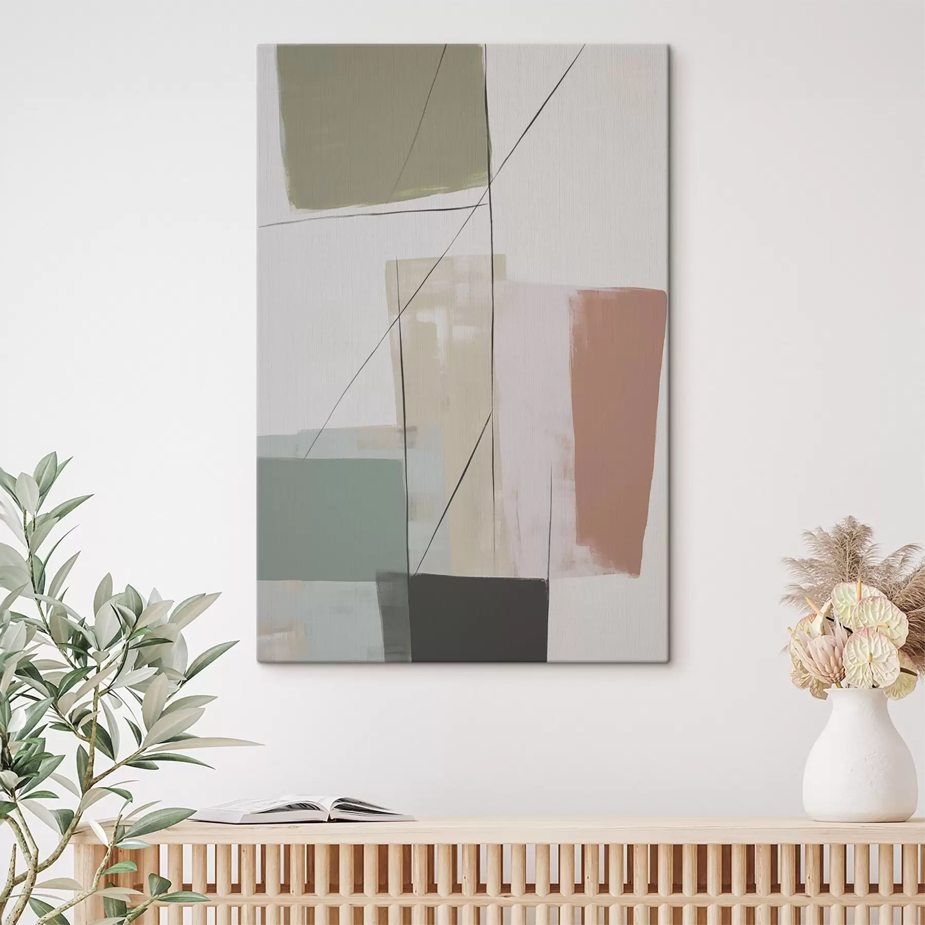 Tableau Abstraction avec imitation d'abrasions s45974