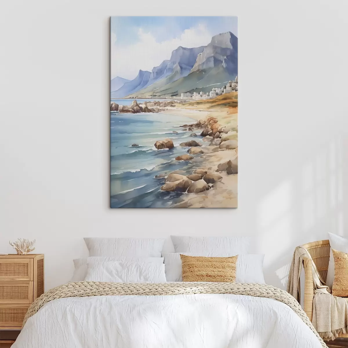 Tableau Imitation aquarelle de bord de mer s45978