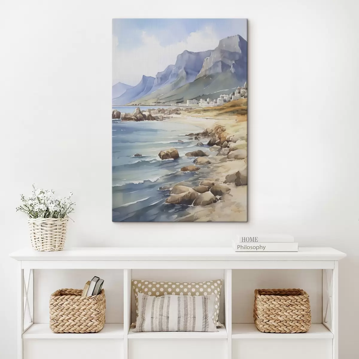 Tableau Imitation aquarelle de bord de mer s45978