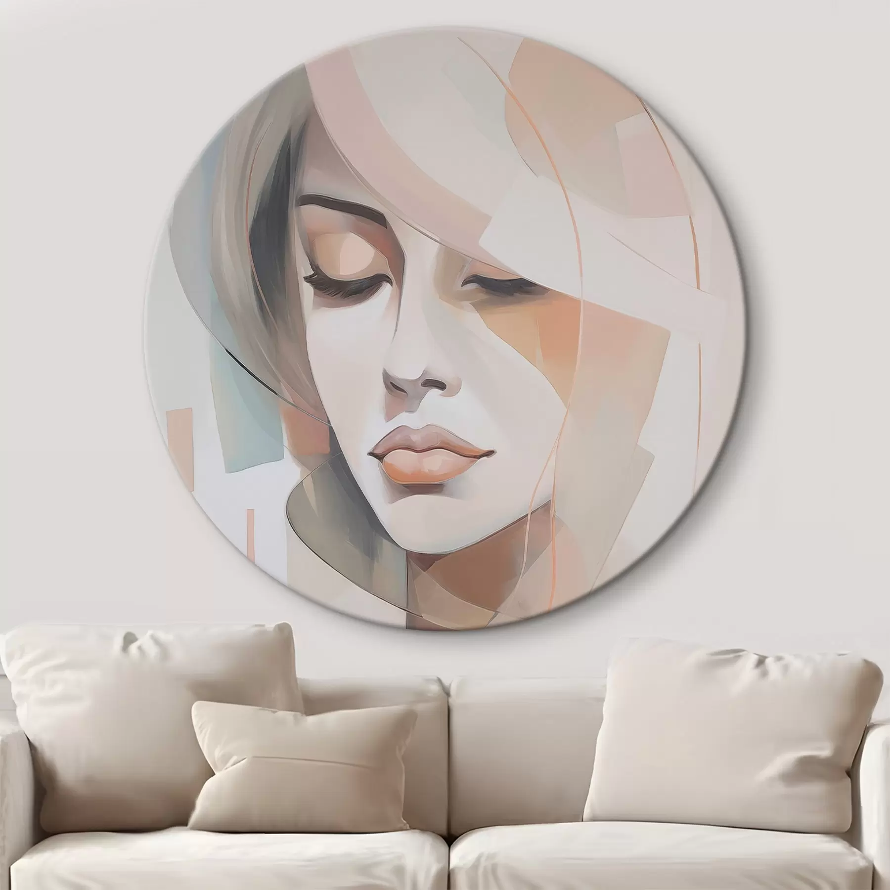 Tableau Portrait abstrait d'une jeune fille r45972