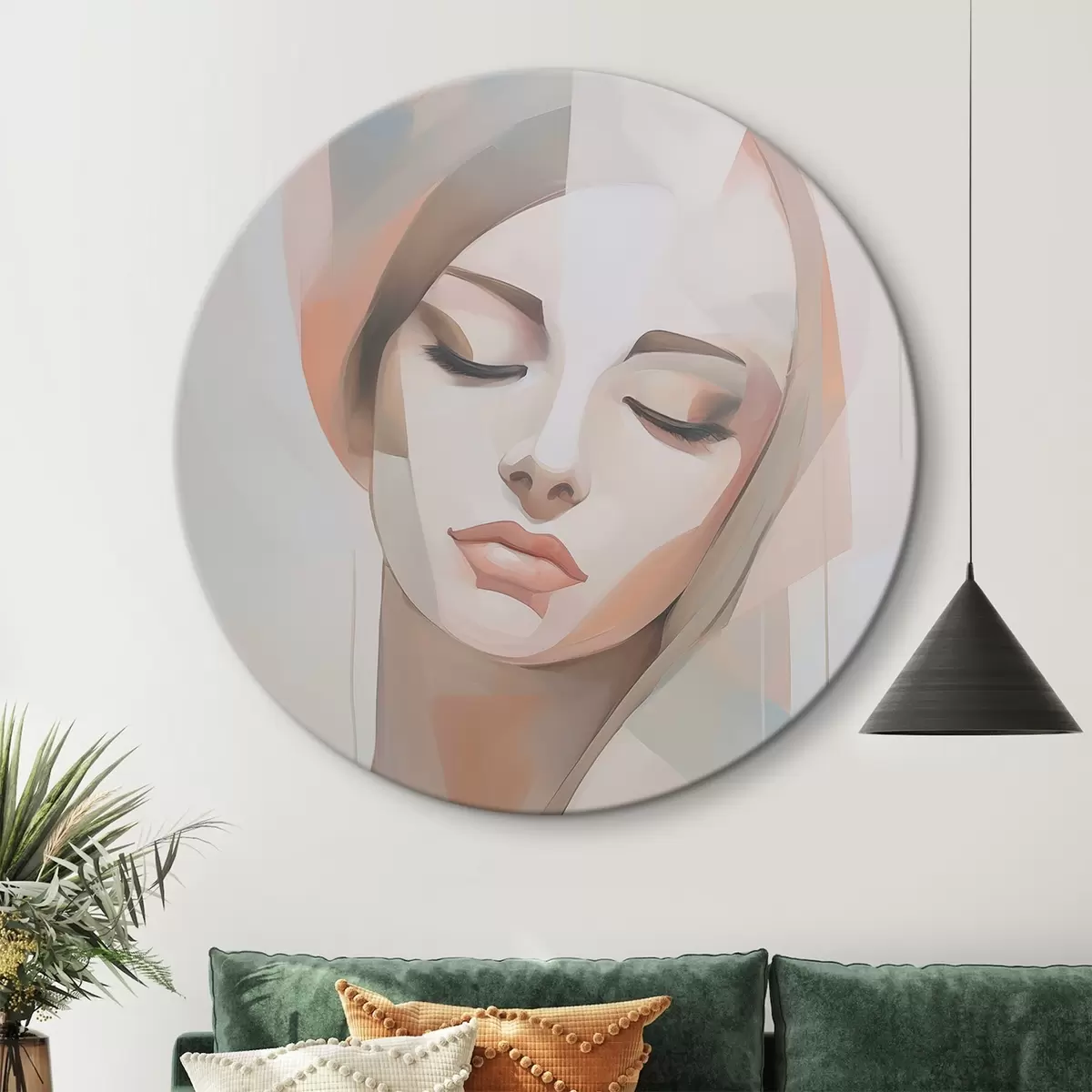 Tableaux rondes Portrait d'une jeune fille r45973