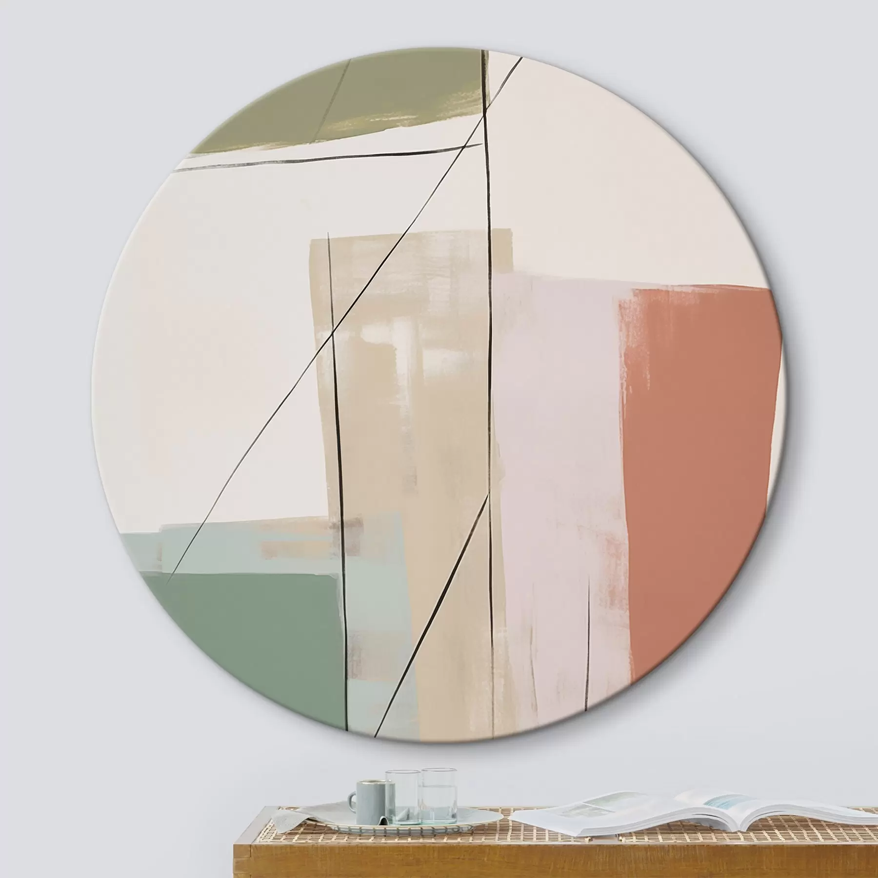 Tableau Abstraction avec imitation d'abrasions r45974