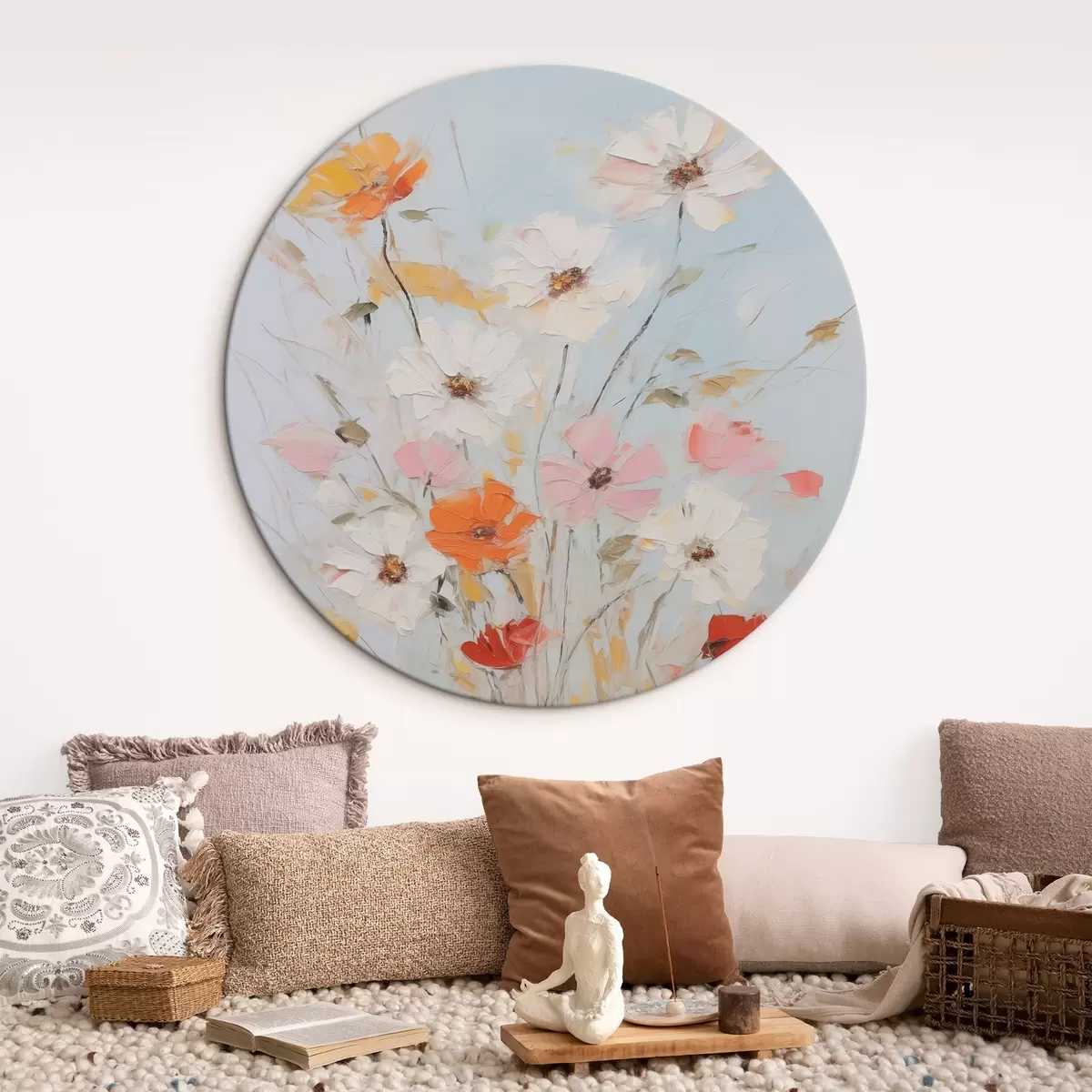 Tableaux rondes Fleurs délicates r45981