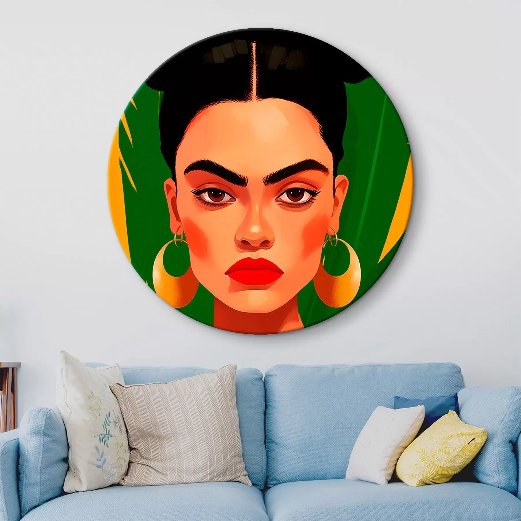 Tableau Femme avec boucles d'oreilles r45953