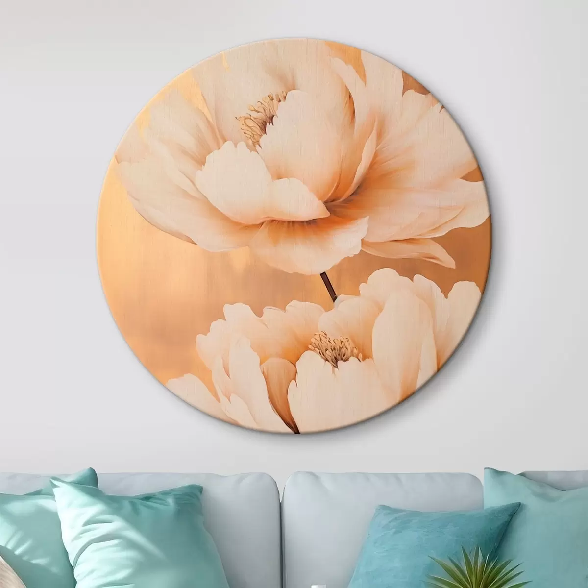 Tableaux rondes Pivoines r45956