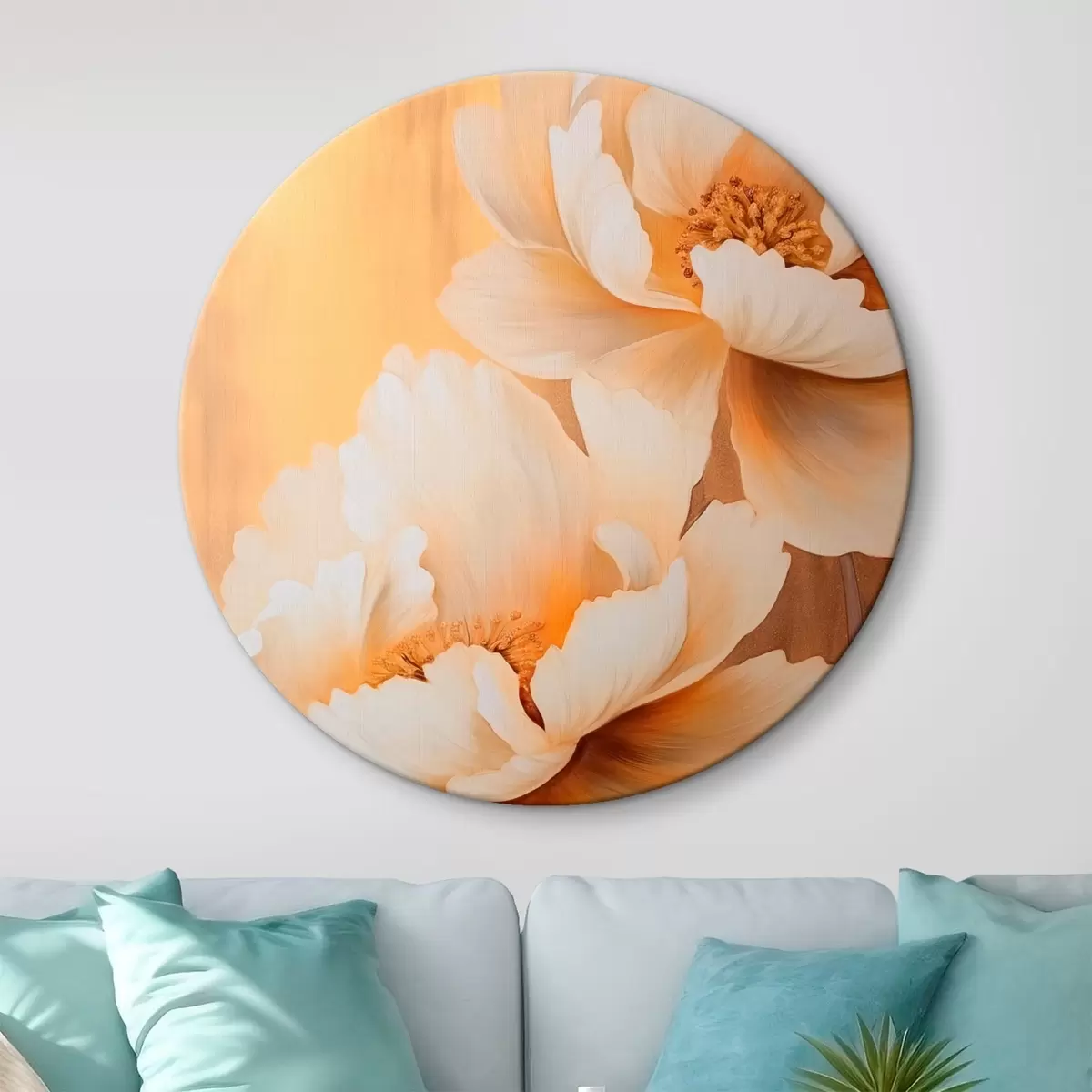 Tableaux rondes Pivoines r45957