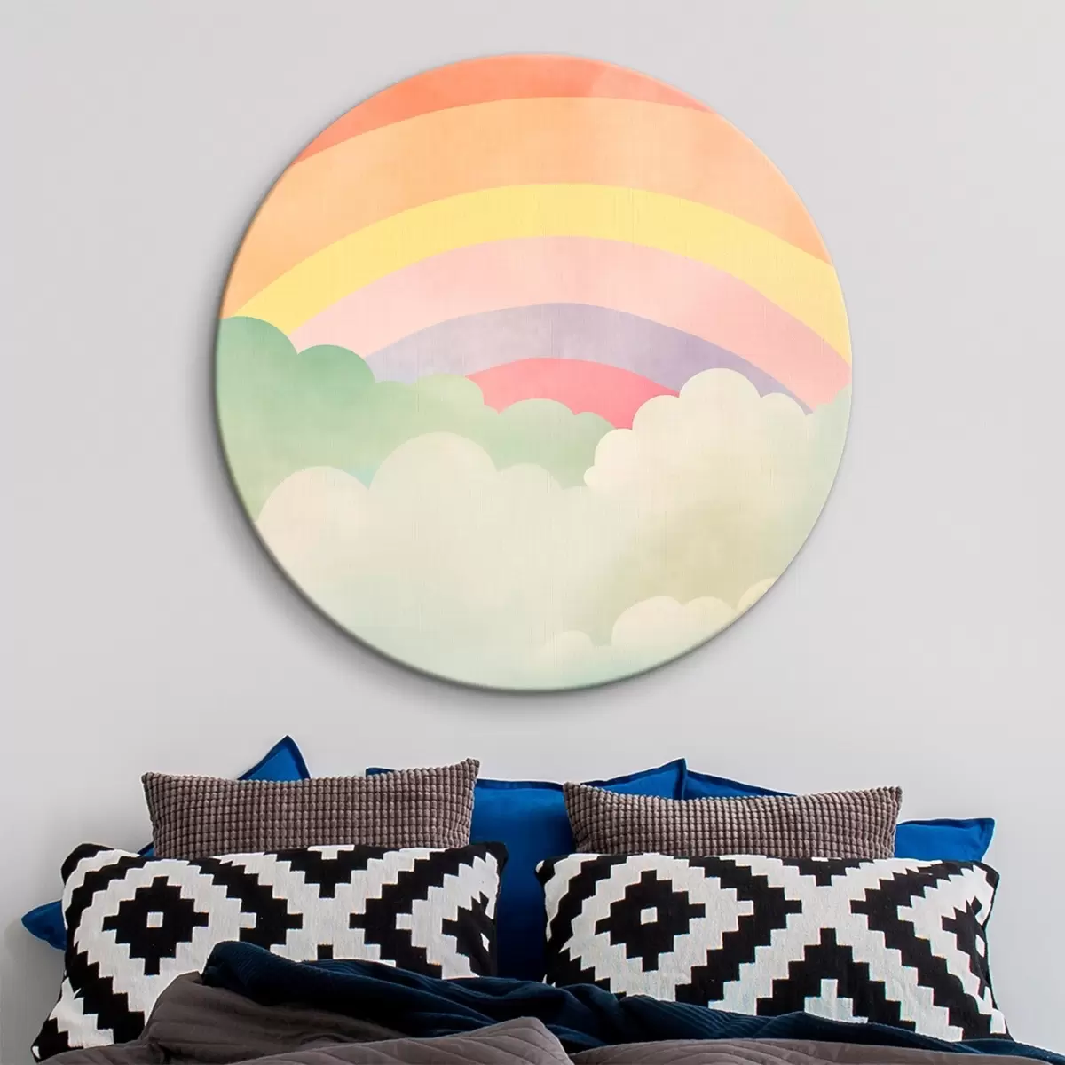 Tableaux rondes Arc-en-ciel au-dessus des nuages r45958