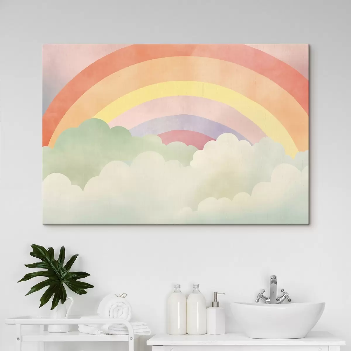 Tableau Arc-en-ciel au-dessus des nuages s45958
