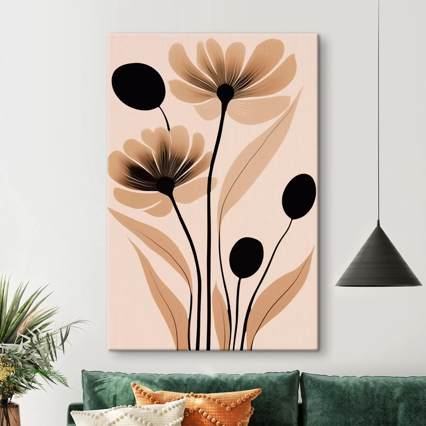 Tableau Fleurs abstraites s45963