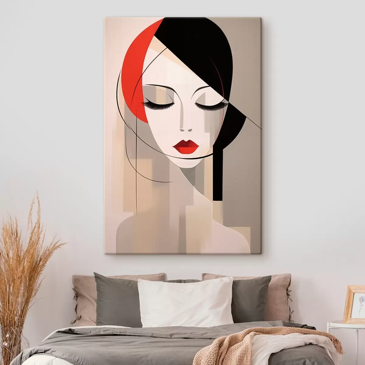 Tableau Portrait féminin abstrait s45965