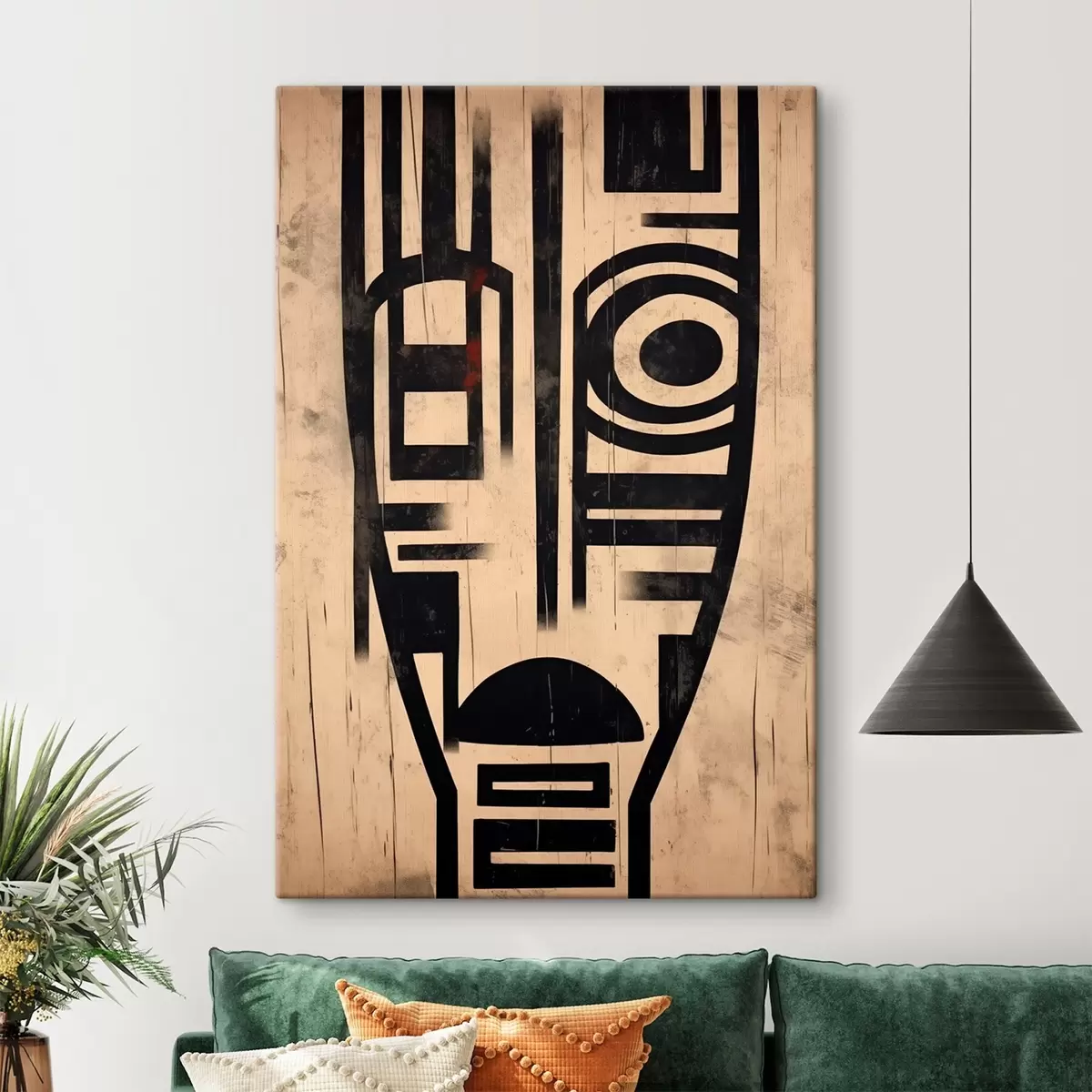 Tableau Visage abstrait géométrique s45971