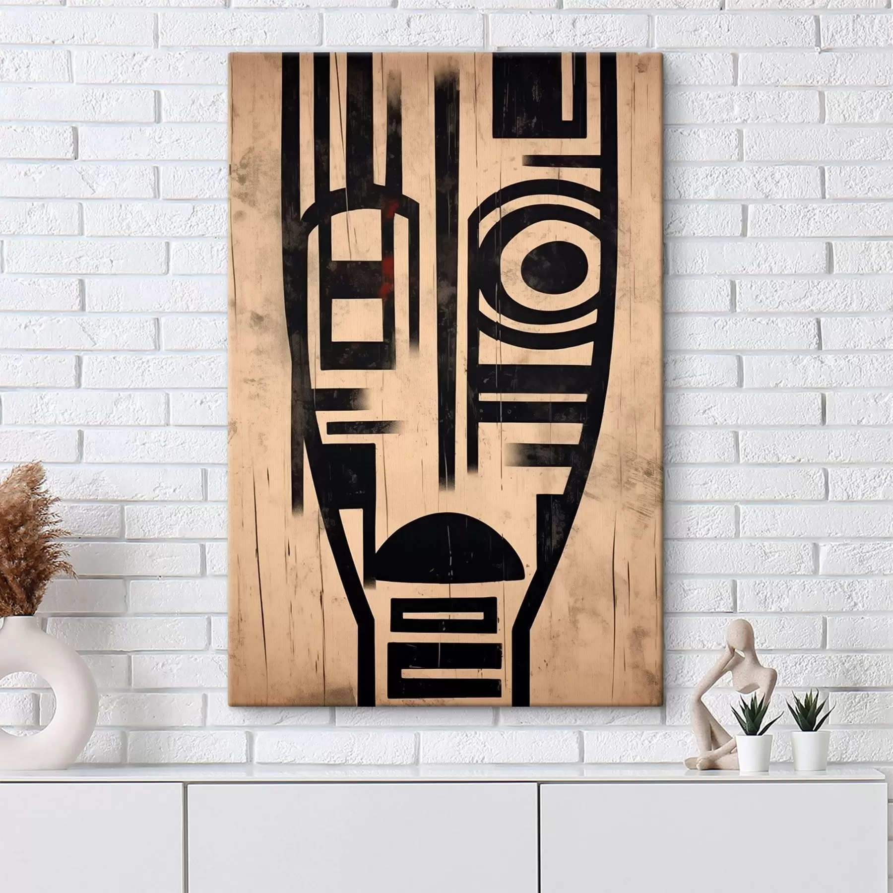 Tableau Visage abstrait géométrique s45971